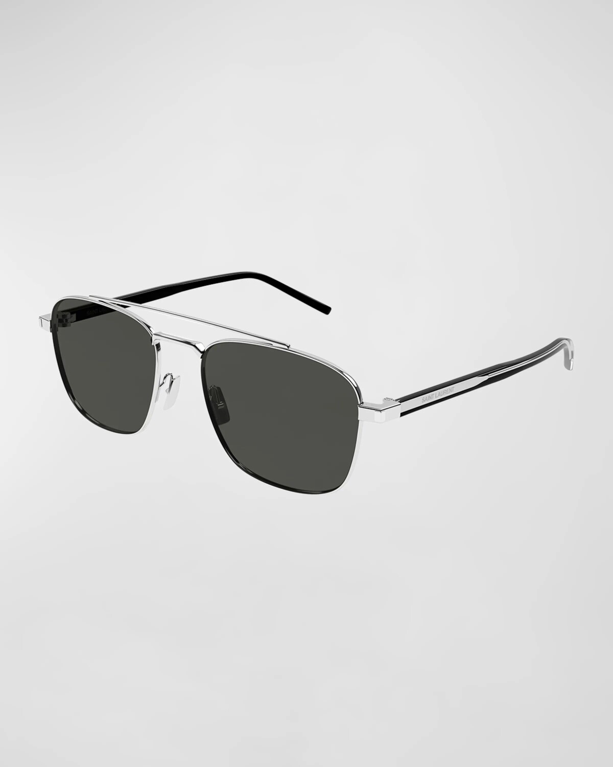 

Мужские солнцезащитные очки-авиаторы в металлическом цвете SL 665 Saint Laurent, цвет Silver
