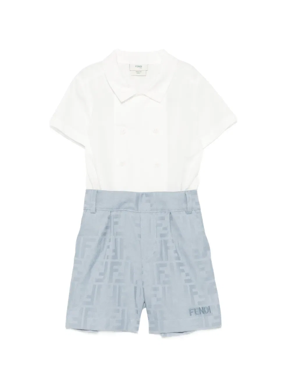 Комбинезон с логотипом Fendi Kids, белый