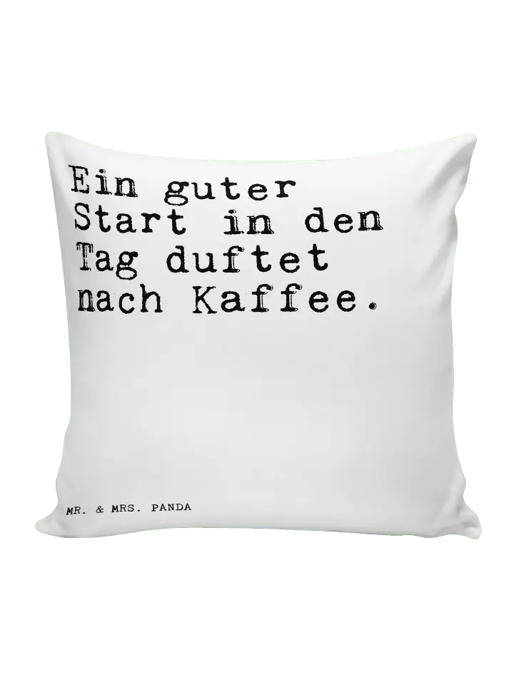 

Подушка Mr & Mrs Panda 40x40 Ein guter Start in, белый