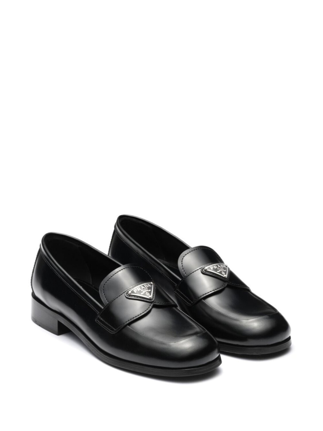 

Prada лоферы с логотипом, черный