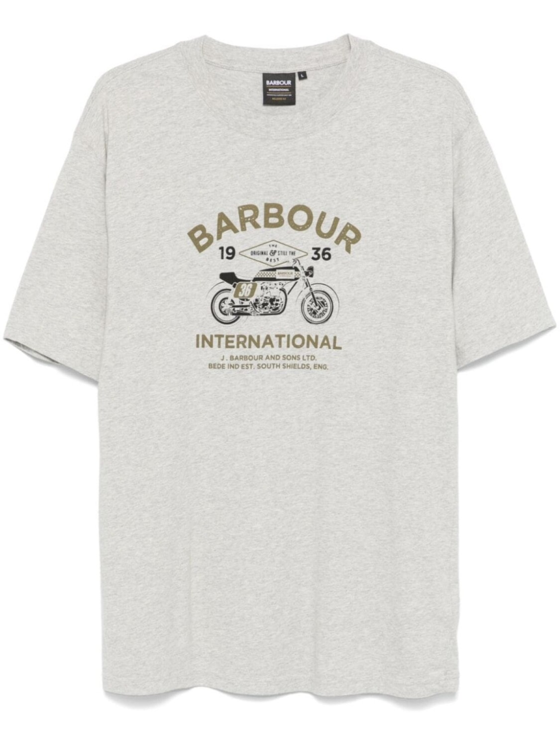 

Barbour футболка Cafe Graphic, серый