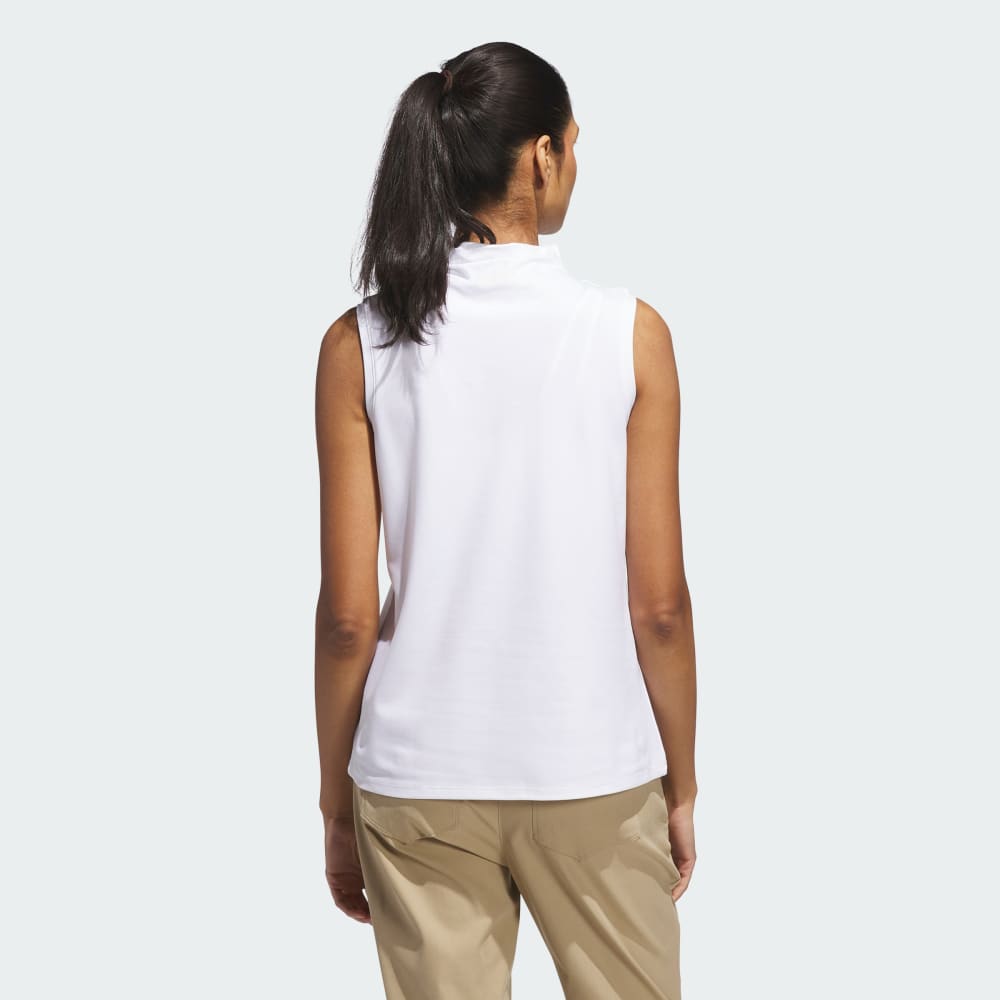 Спортивный топ Adidas Ultimate365 Sleeveless Mock Neck Top, белый — фото 2