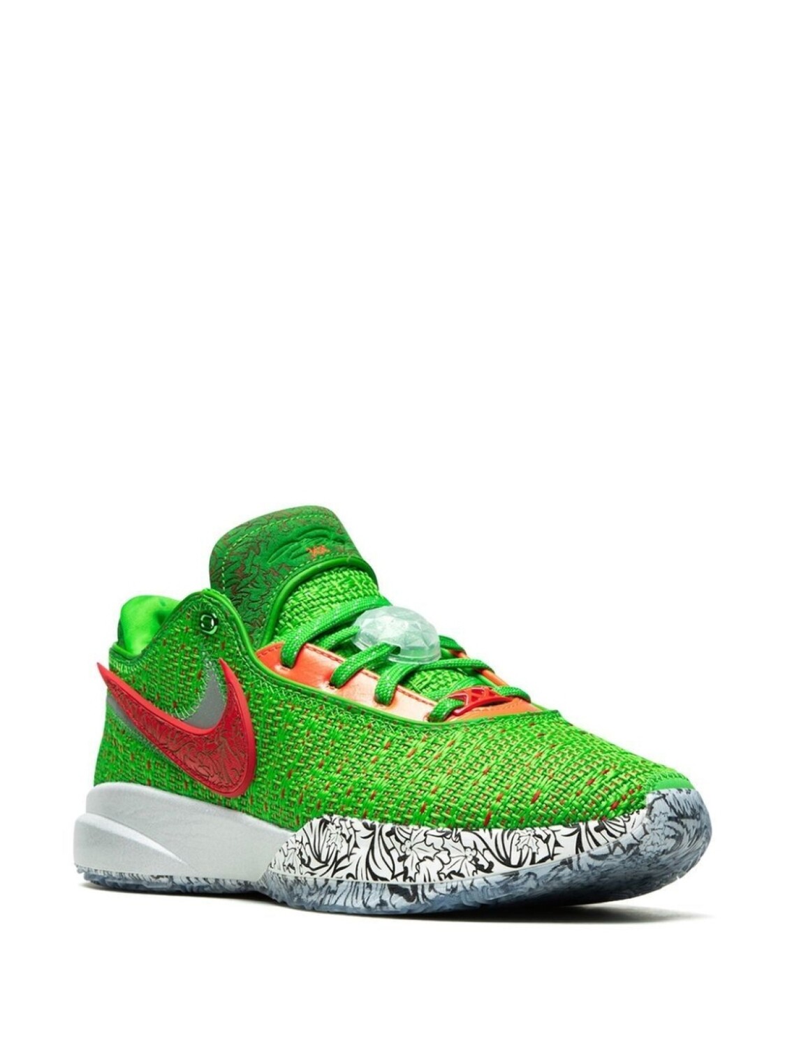 Кроссовки Nike Lebron 20, зеленый/красный — фото 2