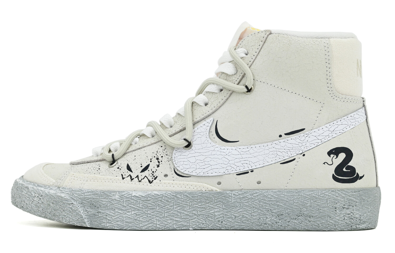 

Кроссовки Nike Blazer Skateboarding Shoes Men High-top Beige, бежевый
