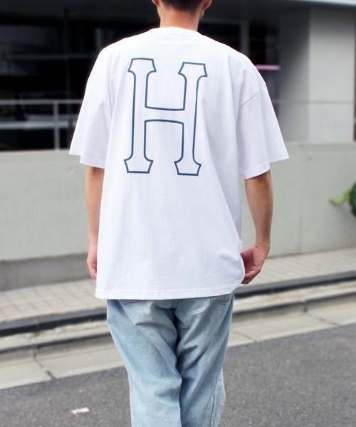 

Футболка с коротким рукавом HUF, бело-синяя, Синий, Футболка с коротким рукавом HUF, бело-синяя