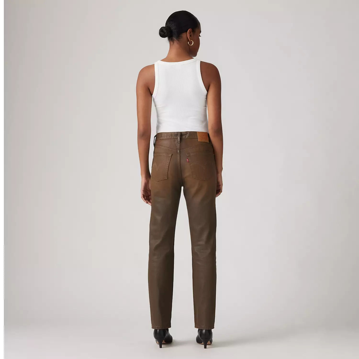 Женские джинсы с оригинальным покрытием 501 Levi's, цвет Pay Day - Brown — фото 3