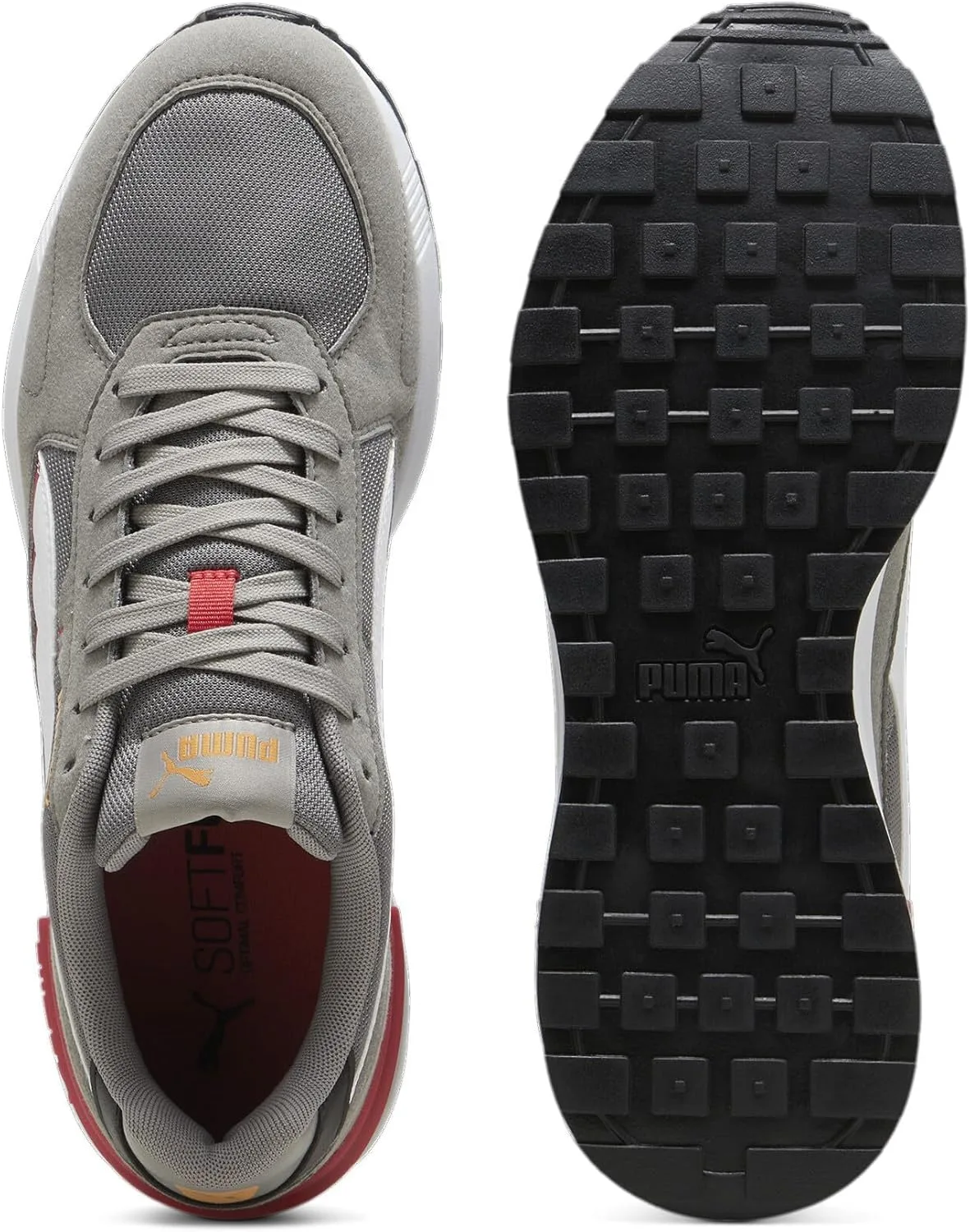Кроссовки Puma Graviton унисекс, белый/красный/серый — фото 4