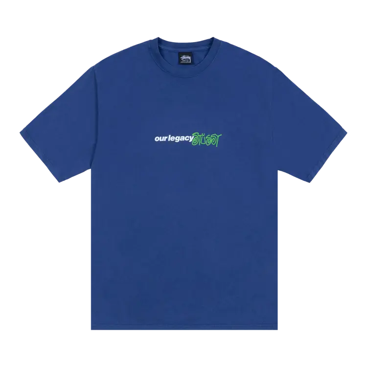 

Футболка Stussy x Our Legacy Work Shop Sport Pigment Dyed 'Blueberry', синий