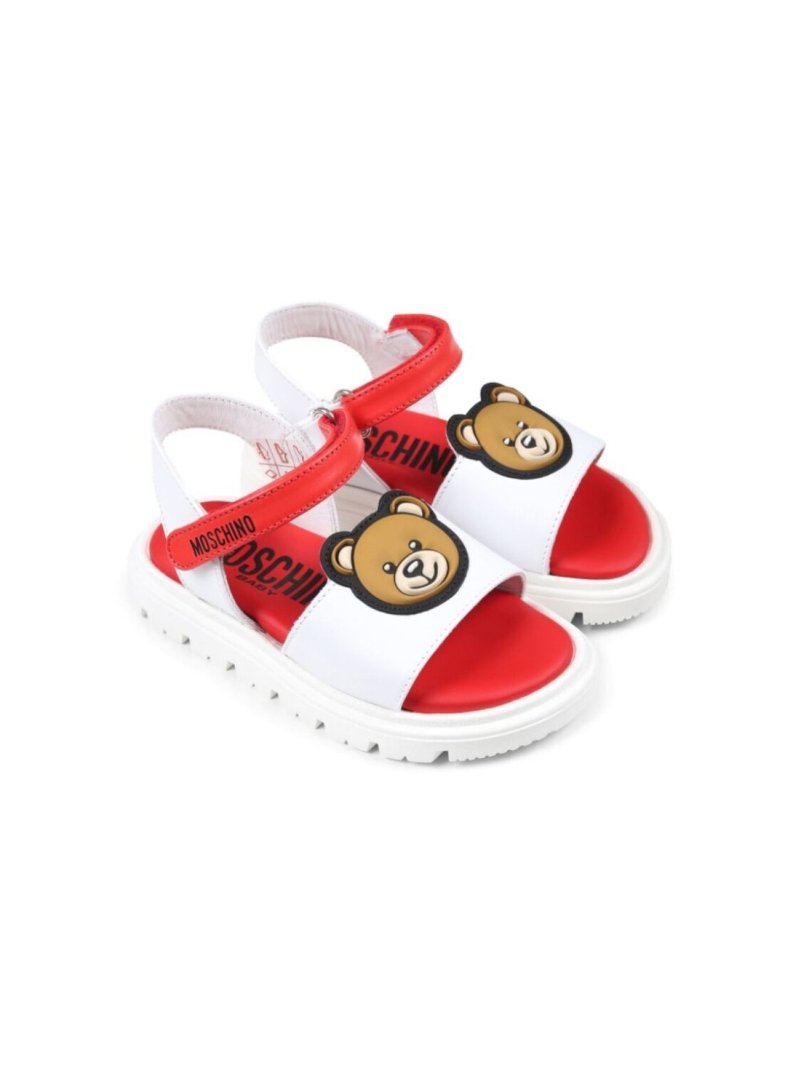 

Сандалии с плюшевым мишкой Moschino Kids, белый