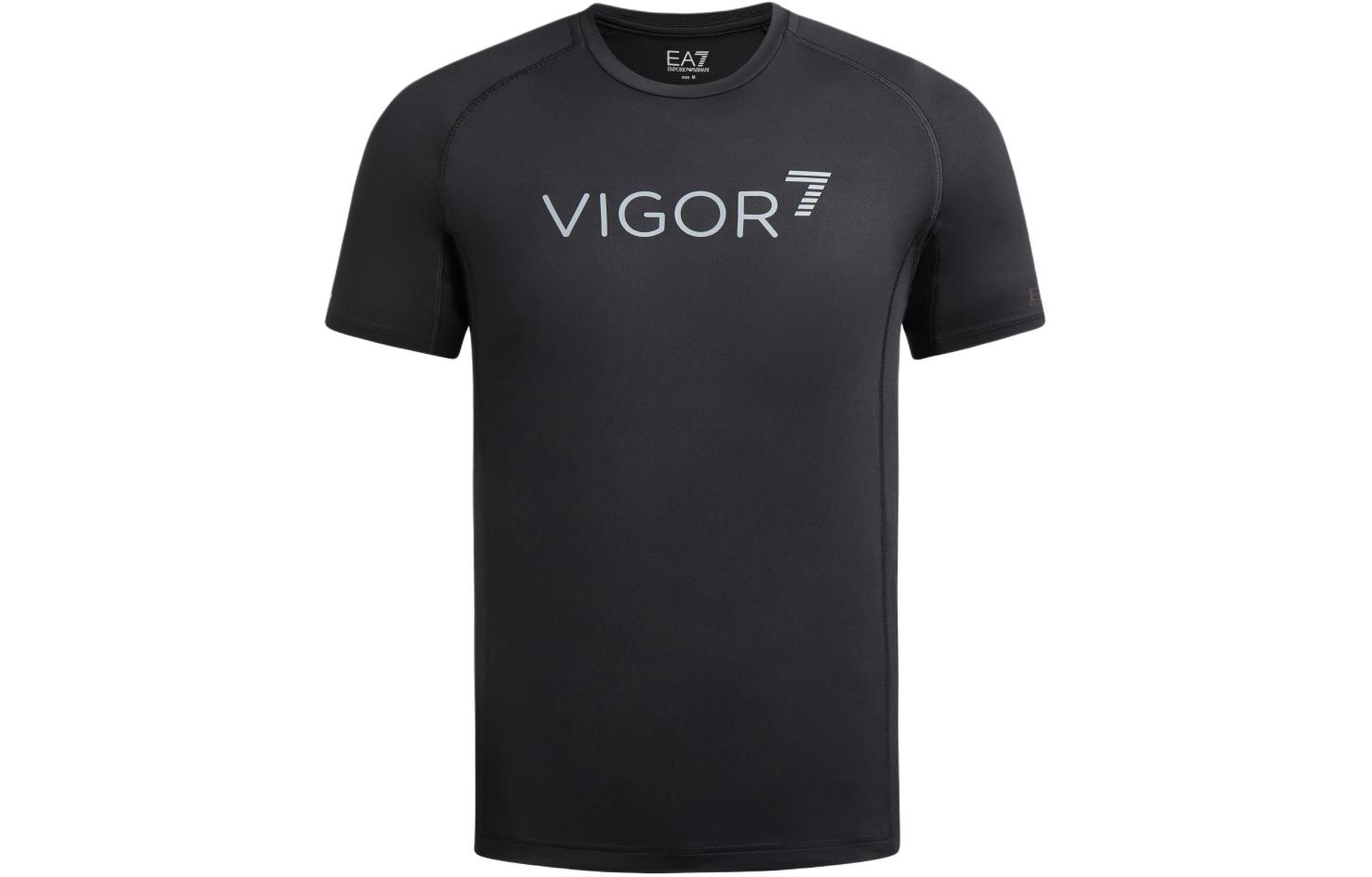 

EMPORIO ARMANI Футболка EA7 SS24 мужская черная, Черный, EMPORIO ARMANI Футболка EA7 SS24 мужская черная
