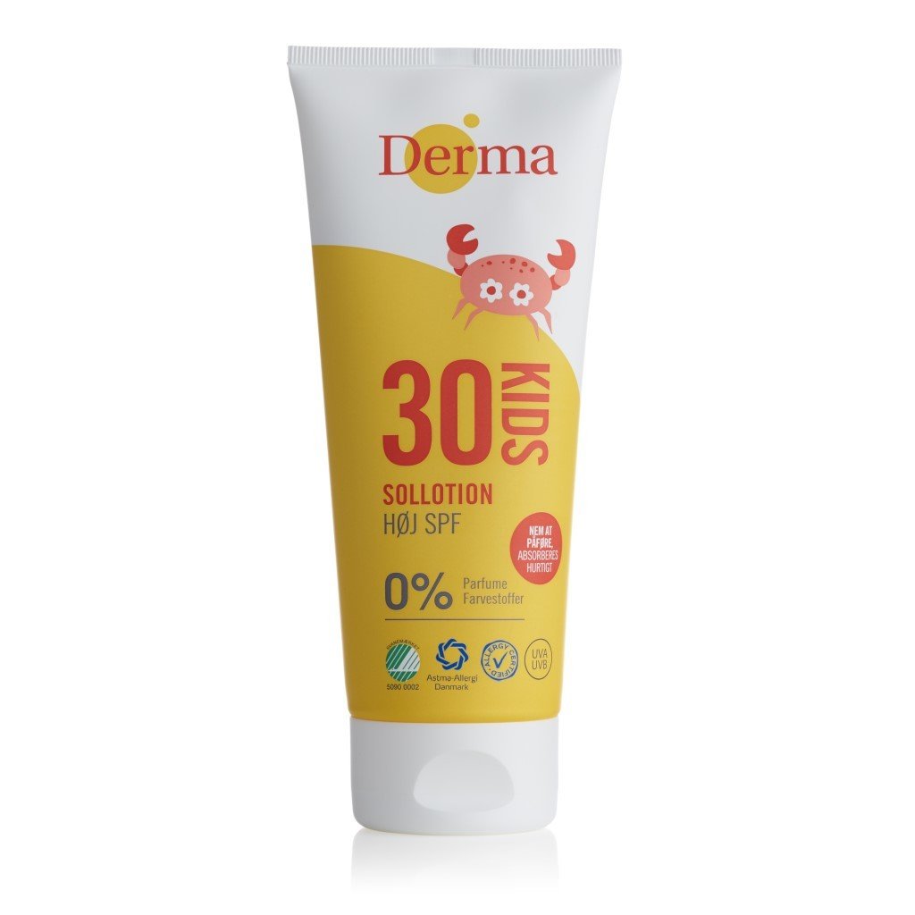 

Derma Sun, Kids, солнцезащитный крем для детей SPF 30 гипоаллергенный, 200 мл