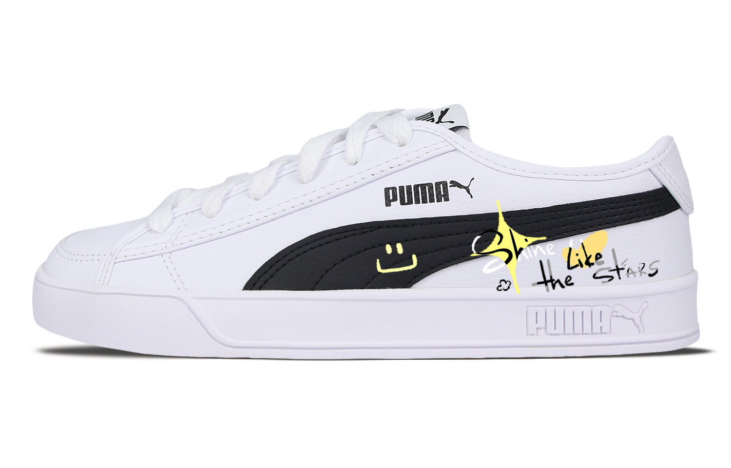 

Кроссовки Puma Smash V2 Skateboarding Shoes Unisex Low-top Yellow, белый