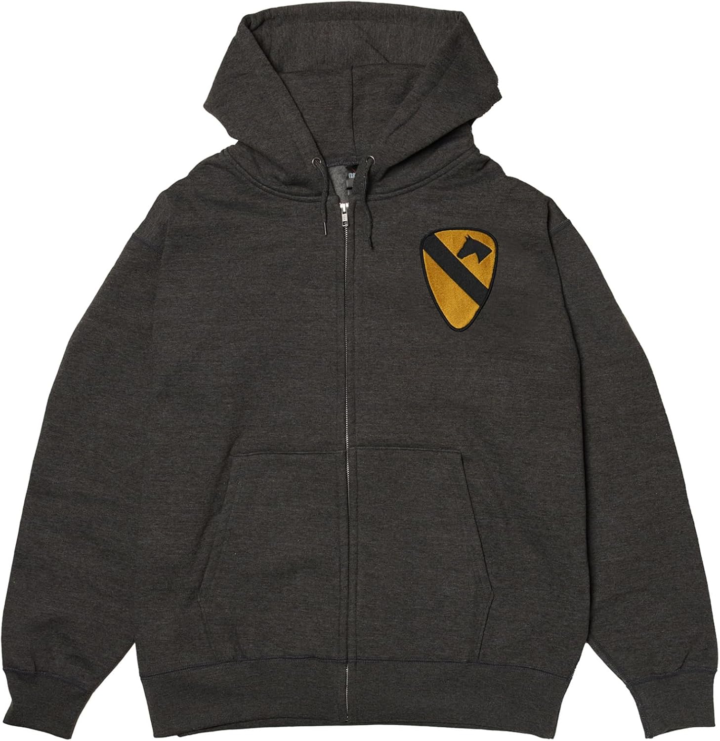 

Толстовка с капюшоном в стиле F, нашивка с гербом армии США, флисовая подкладка, застежка-молния по всей длине, цвет угольно-серый, размер 2XL F-Style