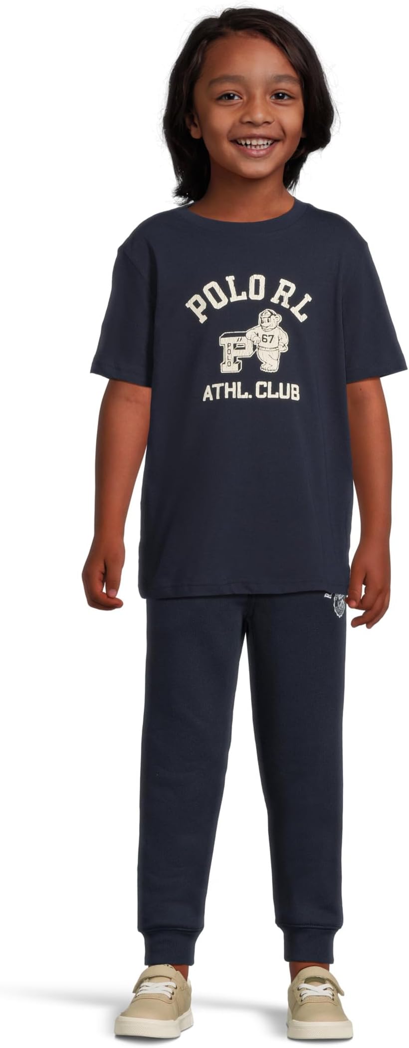 Футболка из хлопкового джерси с логотипом Polo Ralph Lauren Kids, Refined Navy — фото 4