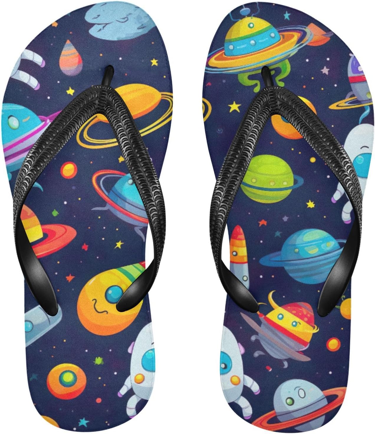 

Космическая Планета Ракета Вьетнамки Пляж Лето Повседневные Сандалии для Женщин и Мужчин Душевые Тапочки Kfbe, Rocket