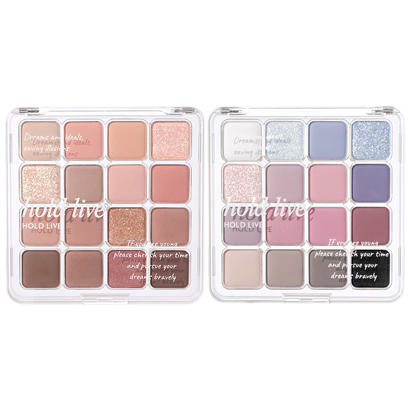 

Набор теней для век sunset magic 16 цветов легко растушевывается шиммер натуральные матовые оттенки подчеркивающие глаза комплект из 2 штук Hold Live