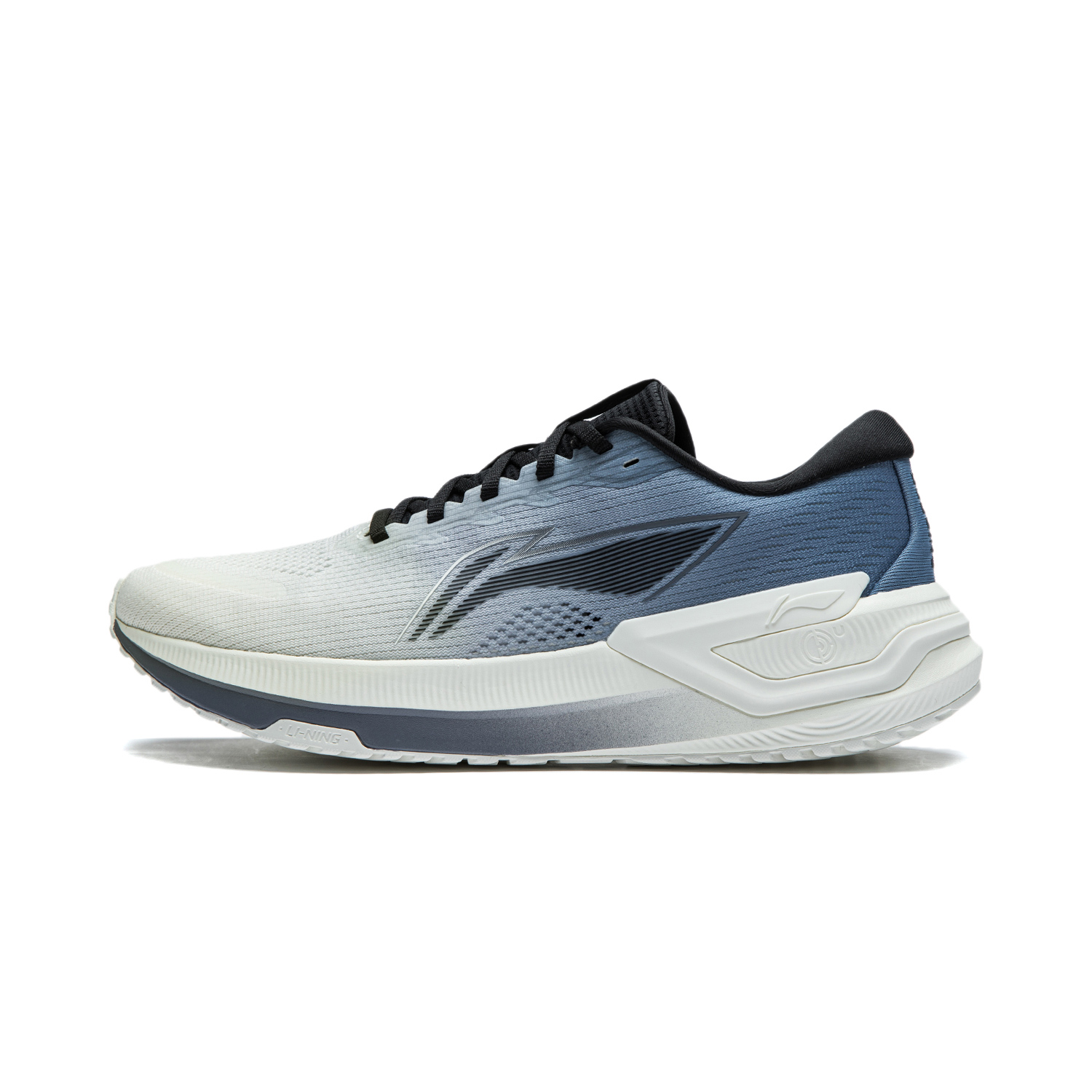 

LiNing YueYing 3.0 Амортизирующие нескользящие поддерживающие низкие кроссовки HEEL LOC для спринтерского бега мужские синие бежевые белые, Crown Blue/Ecru