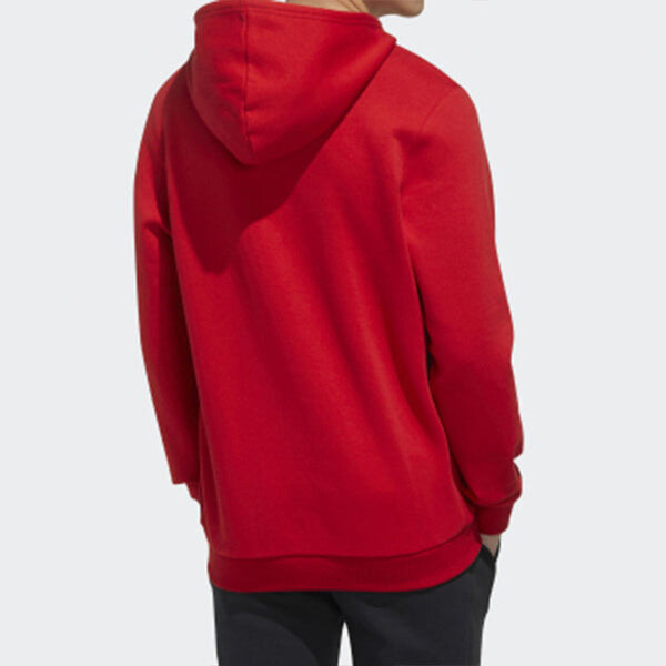 Толстовка Men's adidas neo Series Small Logo Suede Red Pullover, красный — фото 4