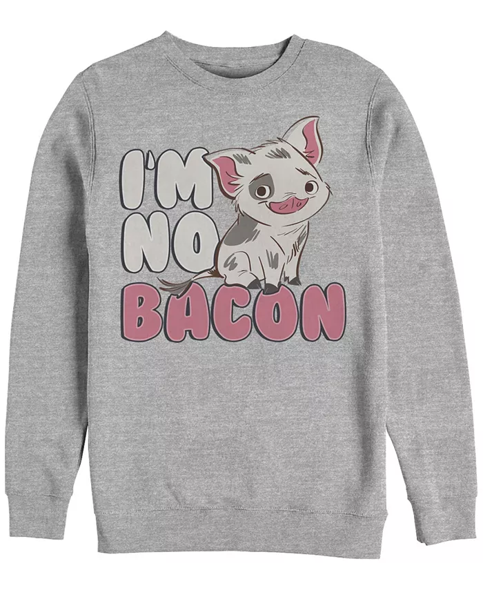 

Disney мужская толстовка с капюшоном Moana Pua Cute I'm No Bacon Fifth Sun, серый