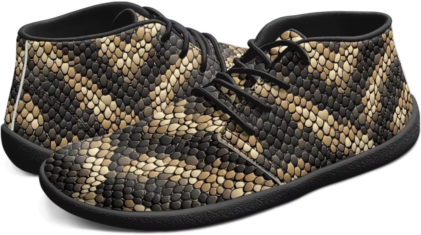 

Мужские кроссовки Tomeusey Wide Barefoot с низким верхом, минималистичные кроссовки с нулевым перепадом для тренировок, слипоны, Snake Skin Print