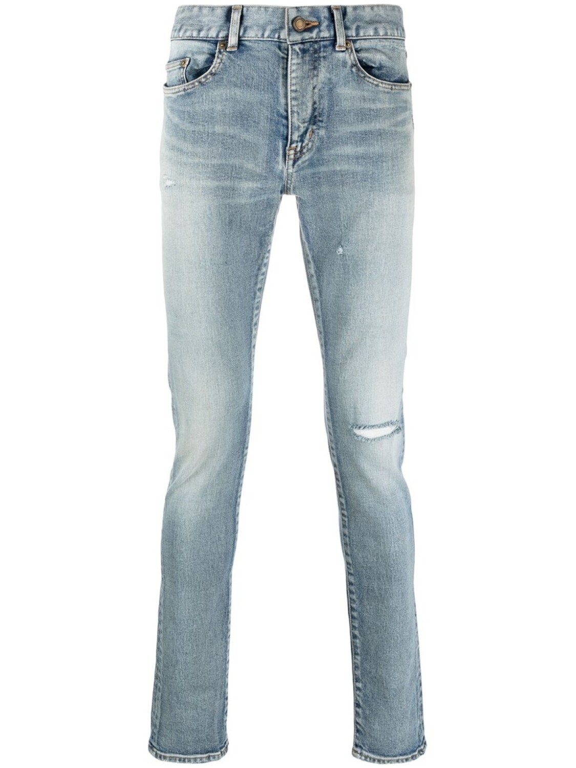 

Saint Laurent джинсы скинни с эффектом потертости, синий
