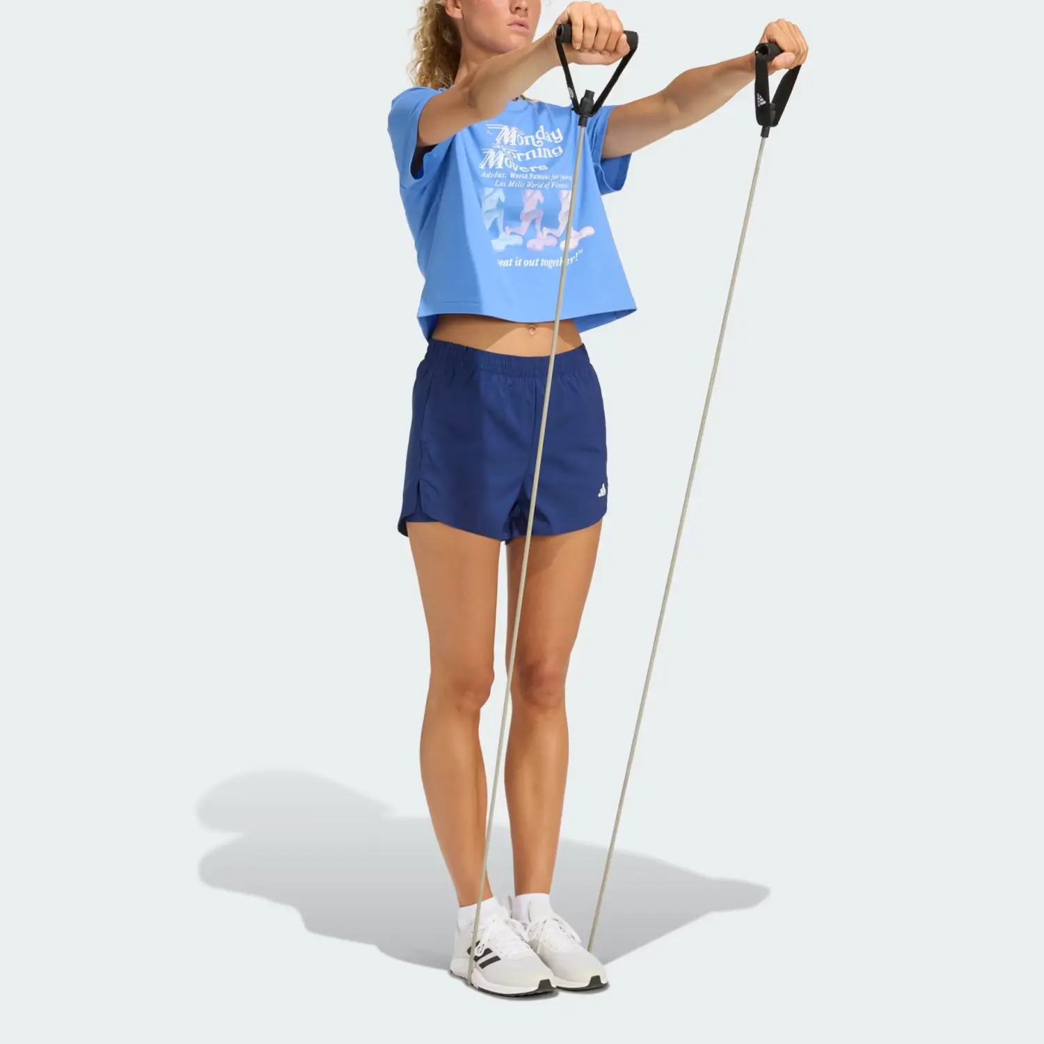 Футболка Les Mills SS25 женская Adidas, синий — фото 4