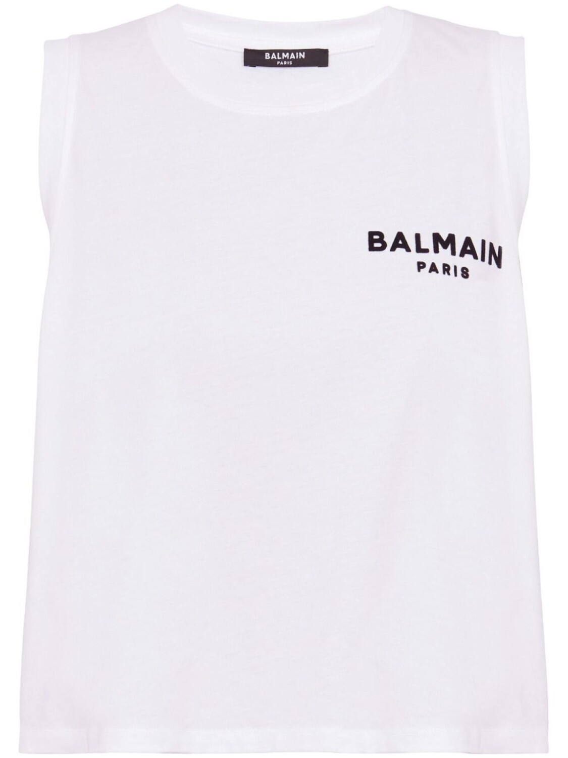 

Balmain топ с логотипом, белый