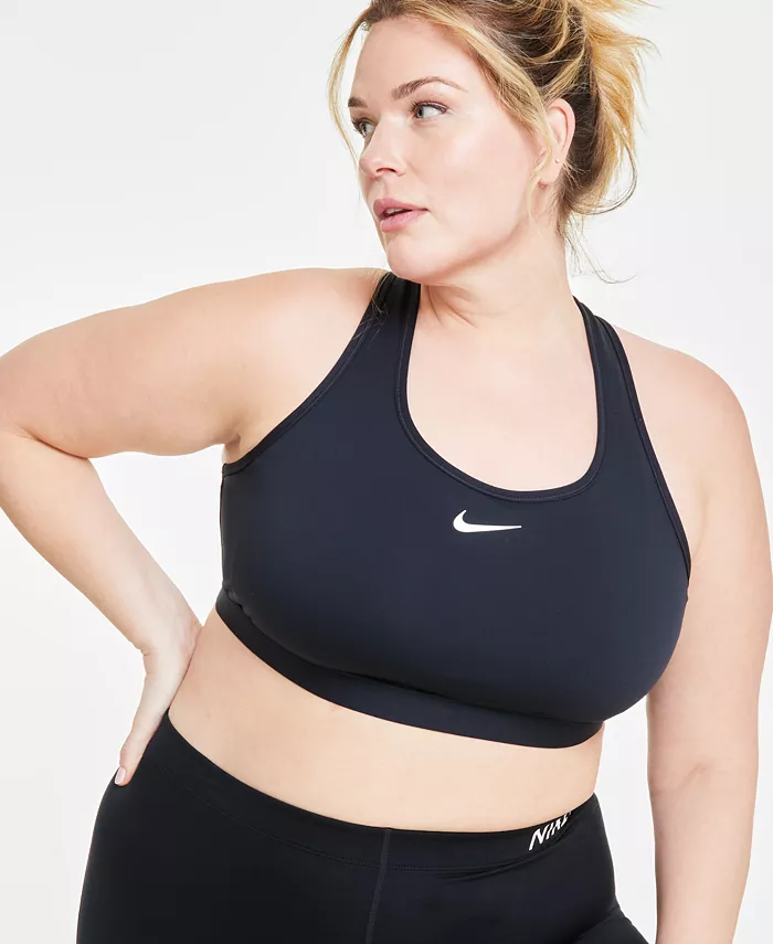 

Женский спортивный бюстгальтер с мягкой подкладкой Swoosh Nike, черный