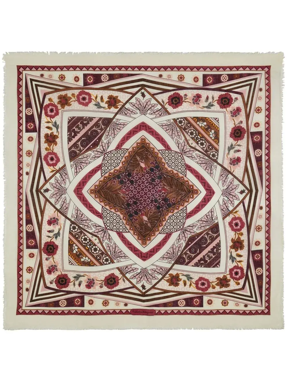 

Шелковая шаль с принтом Nirvana Ferragamo, нейтральный