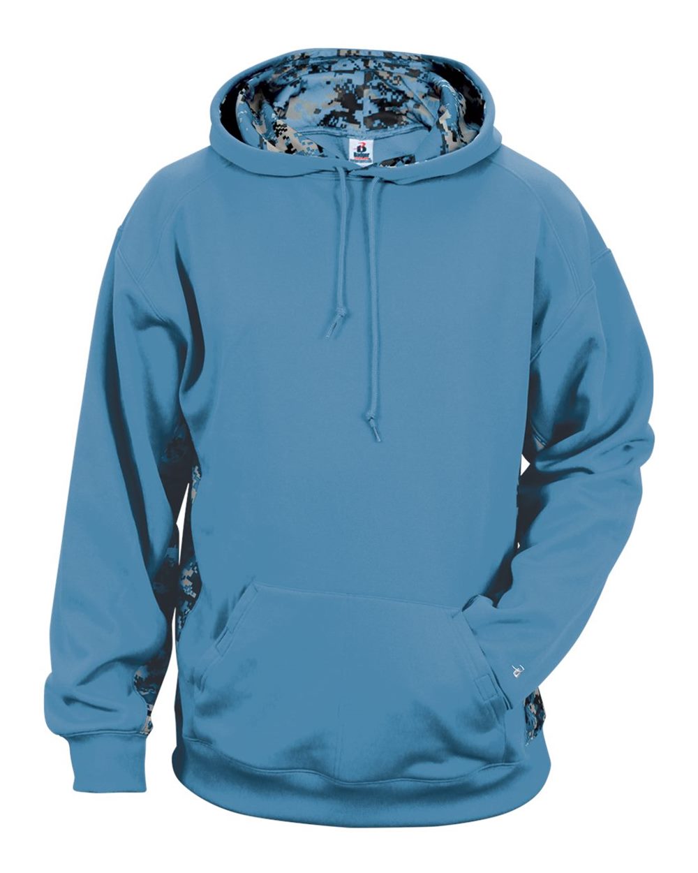 

Мужская флисовая толстовка с капюшоном Digital Camo Colorblock Performance Badger, цвет columbia blue/ columbia blue