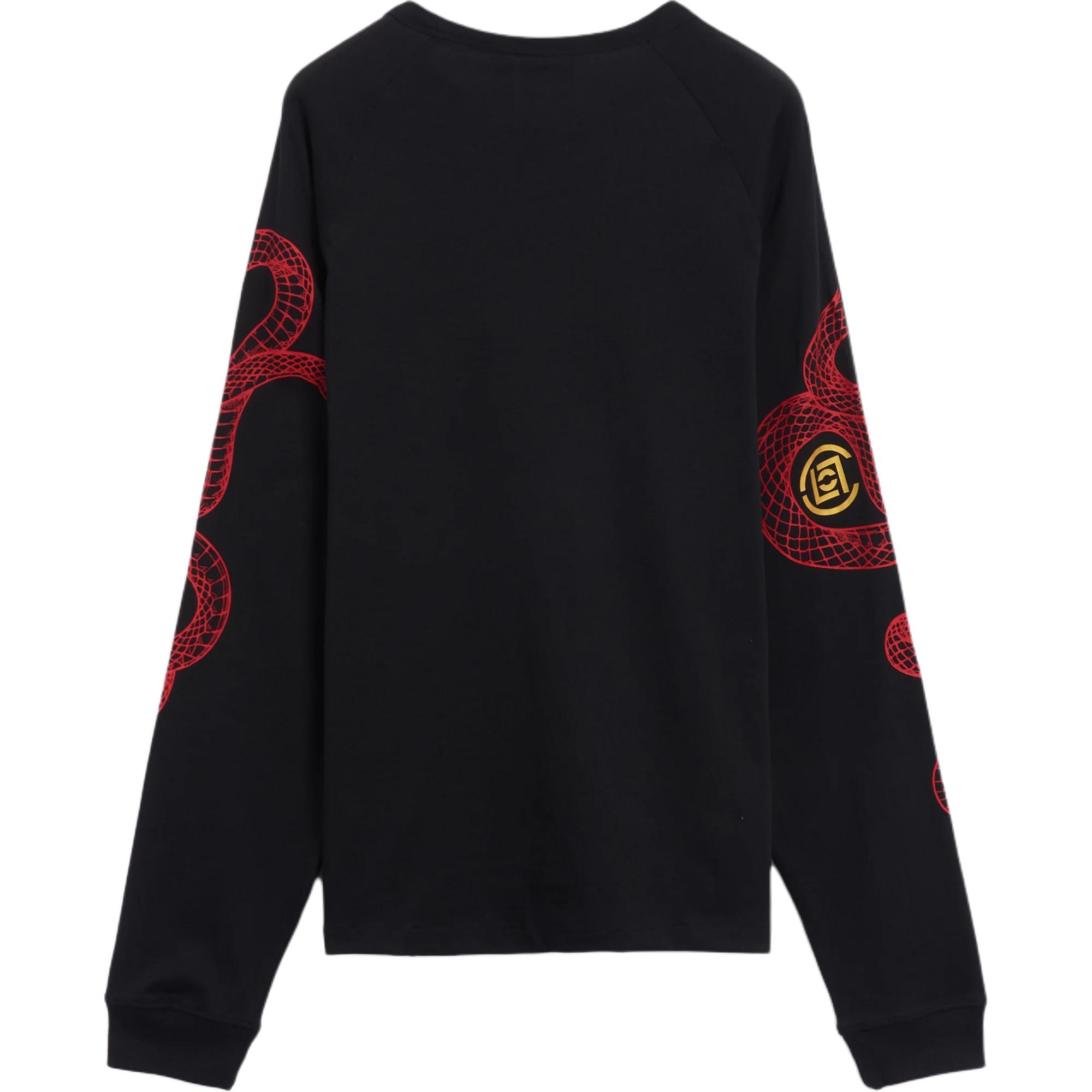 Футболка Clot Raglan с длинным рукавом от Edison Chen унисекс Adidas Originals, черный — фото 4