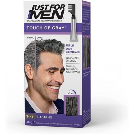 Just For Men Touch Of Grey Краска для волос T45, Темно-коричневый, 40 г — фото 3