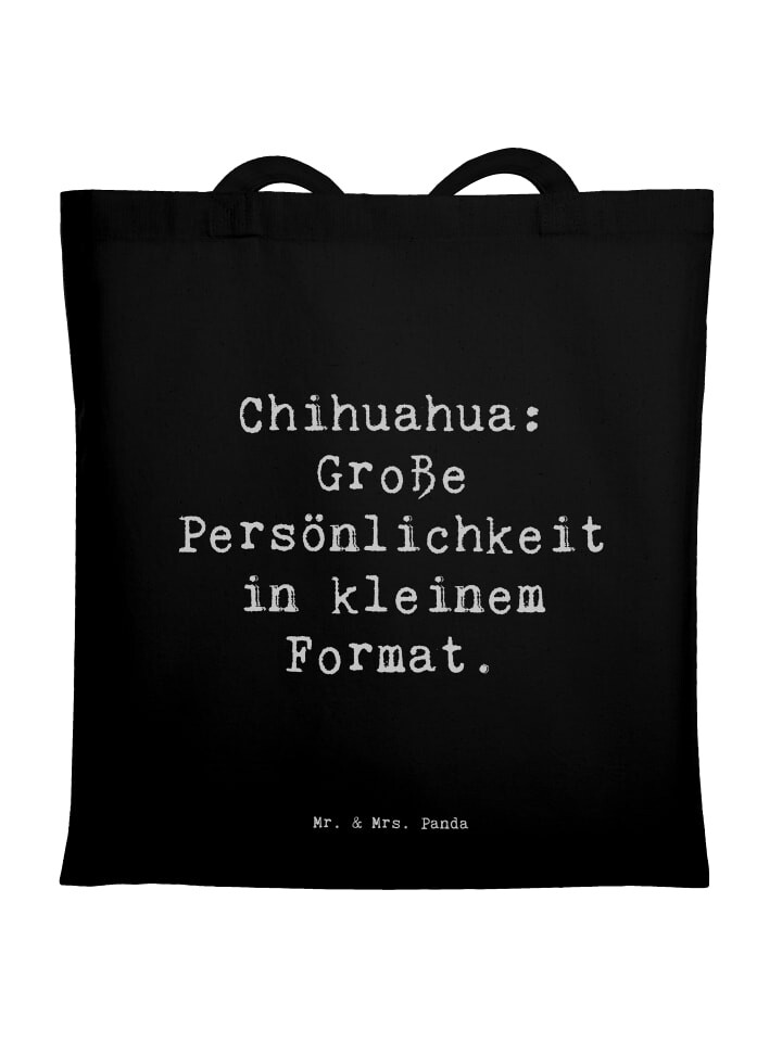 

Сумка Mr. & Mrs. Panda Tragetasche Spruch Chihuahua Persönlichkeit mit..., черный