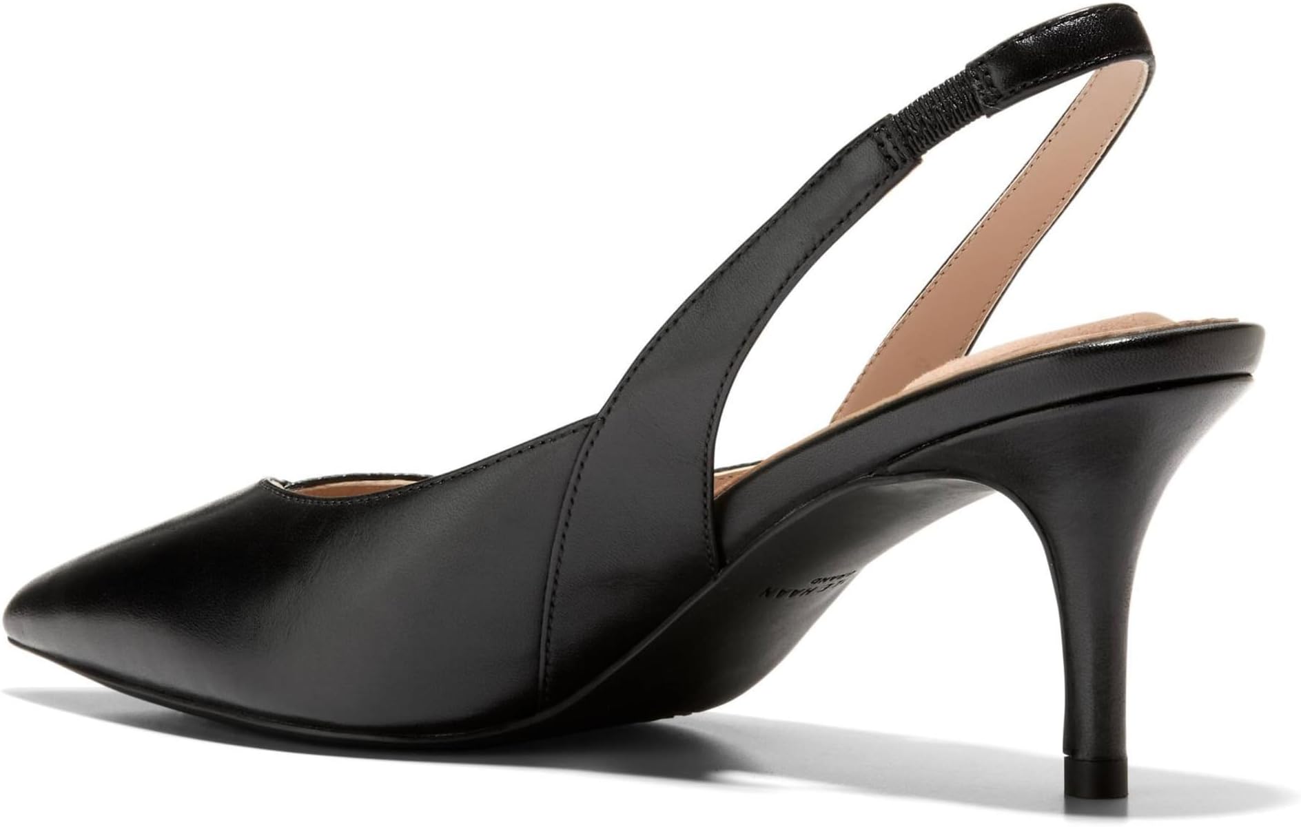 Туфли Cole Haan The Go-To Slingback Pump 65MM, цвет Black Leather/Black Lizard Print Leather — фото 4