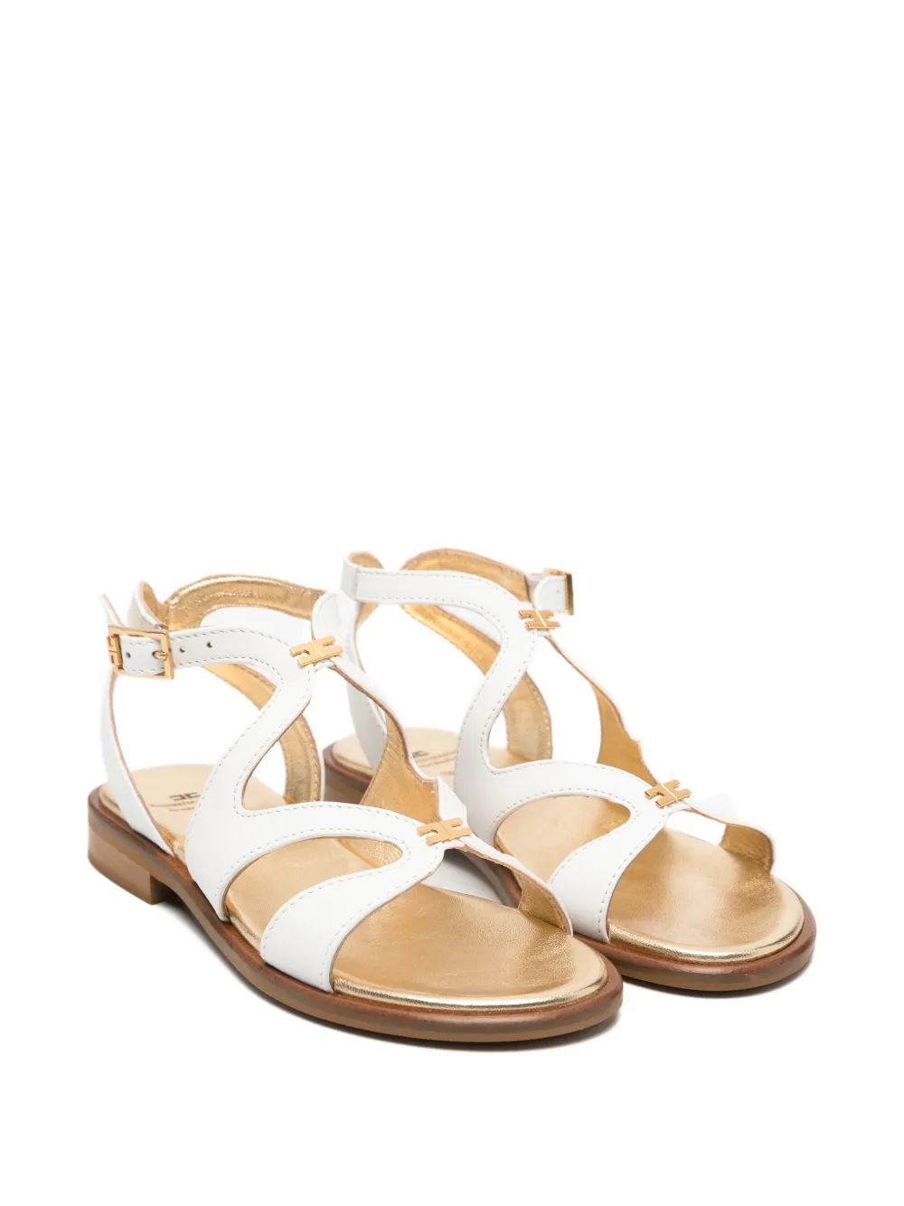 

Кожаные сандалии Elisabetta Franchi La Mia Bambina, белый