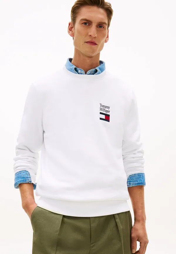 

Толстовка из флиса с вышивкой флага Tommy Hilfiger, White, Белый, Толстовка из флиса с вышивкой флага Tommy Hilfiger, White