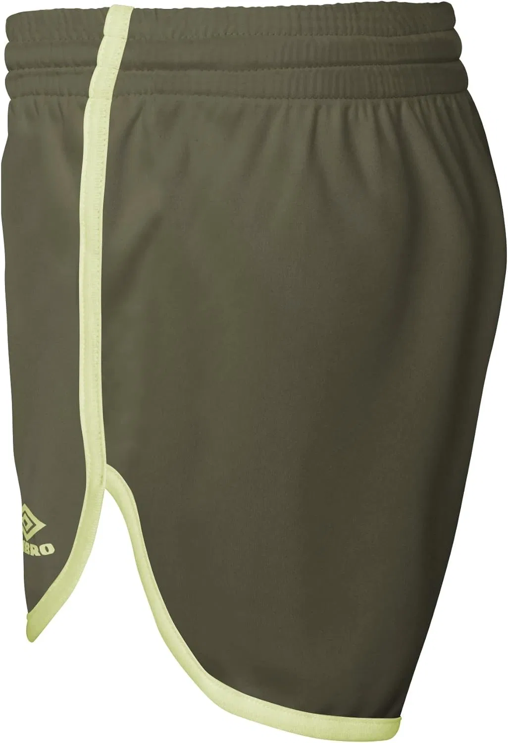 Классические спортивные шорты для девочек Umbro, Burnt Olive/Sunny Lime — фото 2