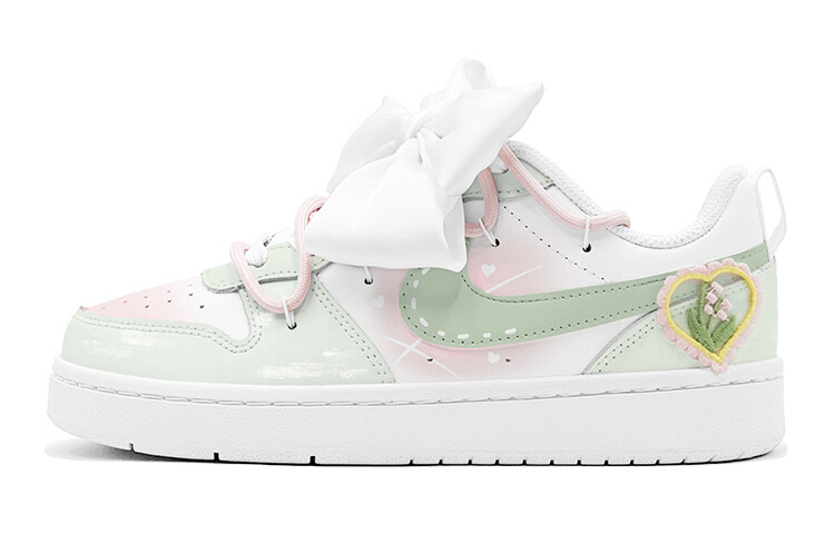 Кеды, обувь для скейтбординга Court Borough, женская, низкая, розовый Nike, цвет Yellow Green — фото 2