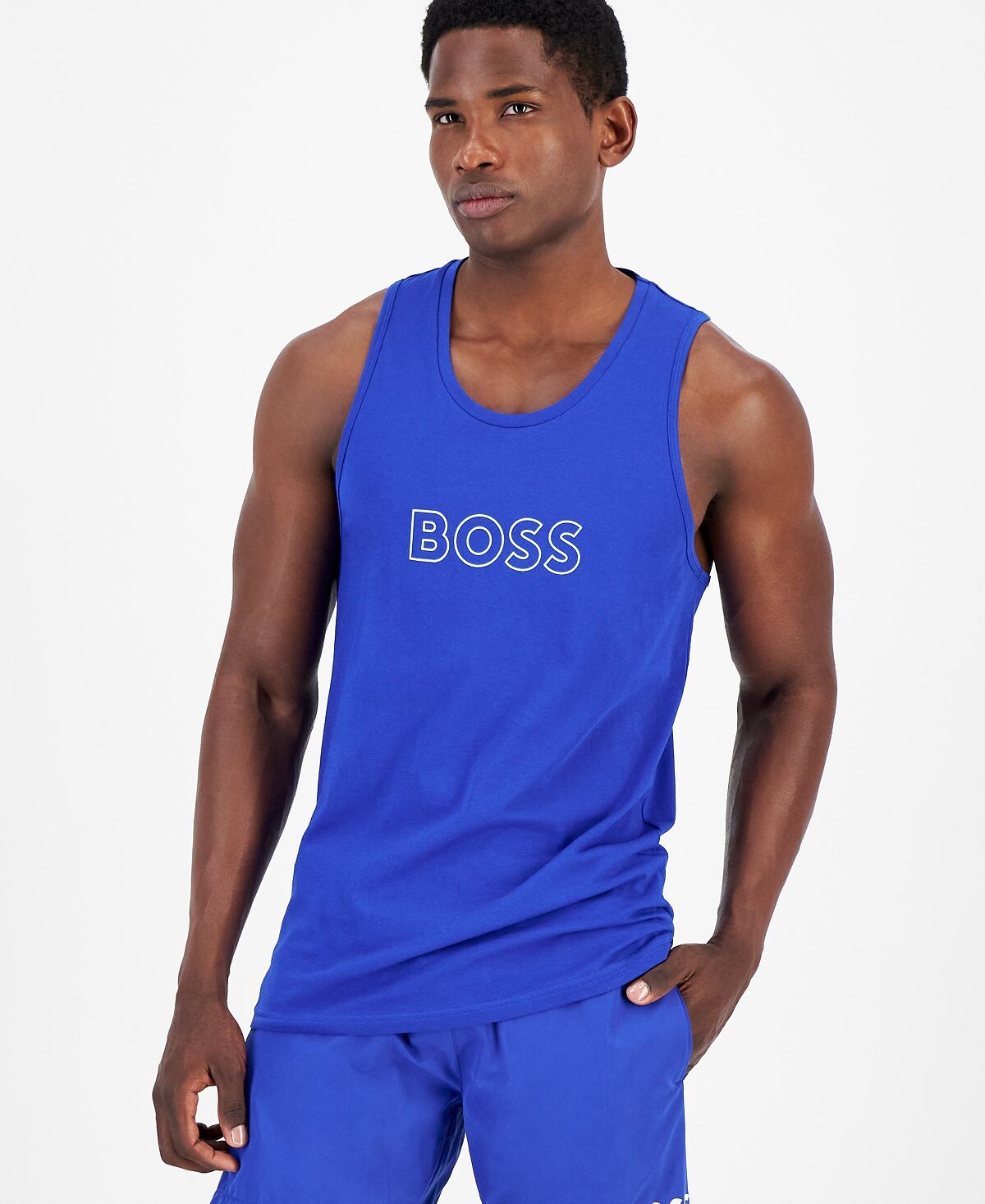 

Мужская пляжная майка с логотипом Hugo Boss