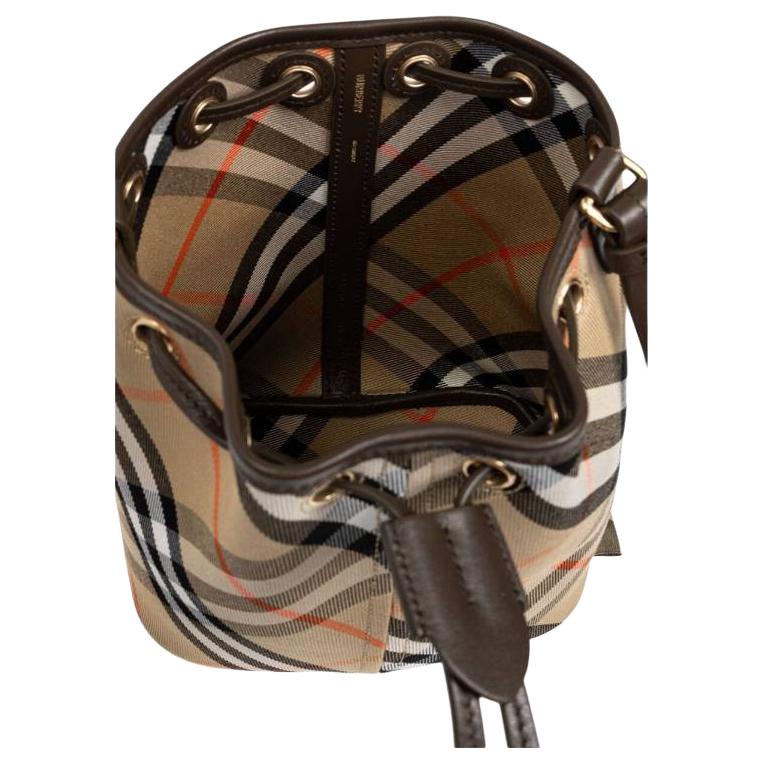 Женская сумка-ведро Burberry из хлопка — фото 3
