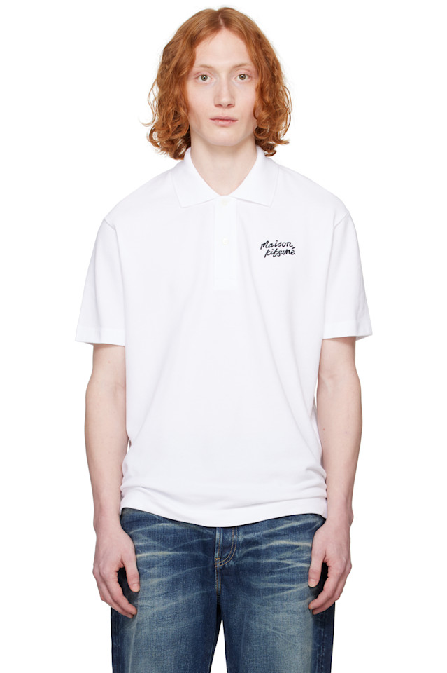 

Комфортная поло с ручной надписью Maison Kitsuné Maison Kitsuné, мультиколор