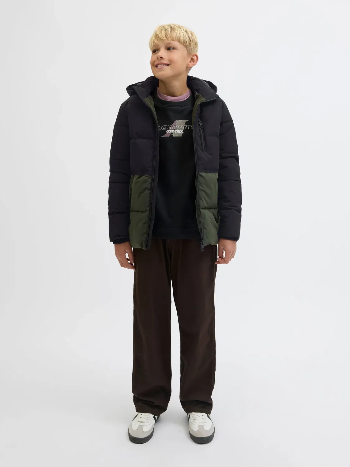 Стеганая куртка, повседневная JACK & JONES Junior, розин — фото 4
