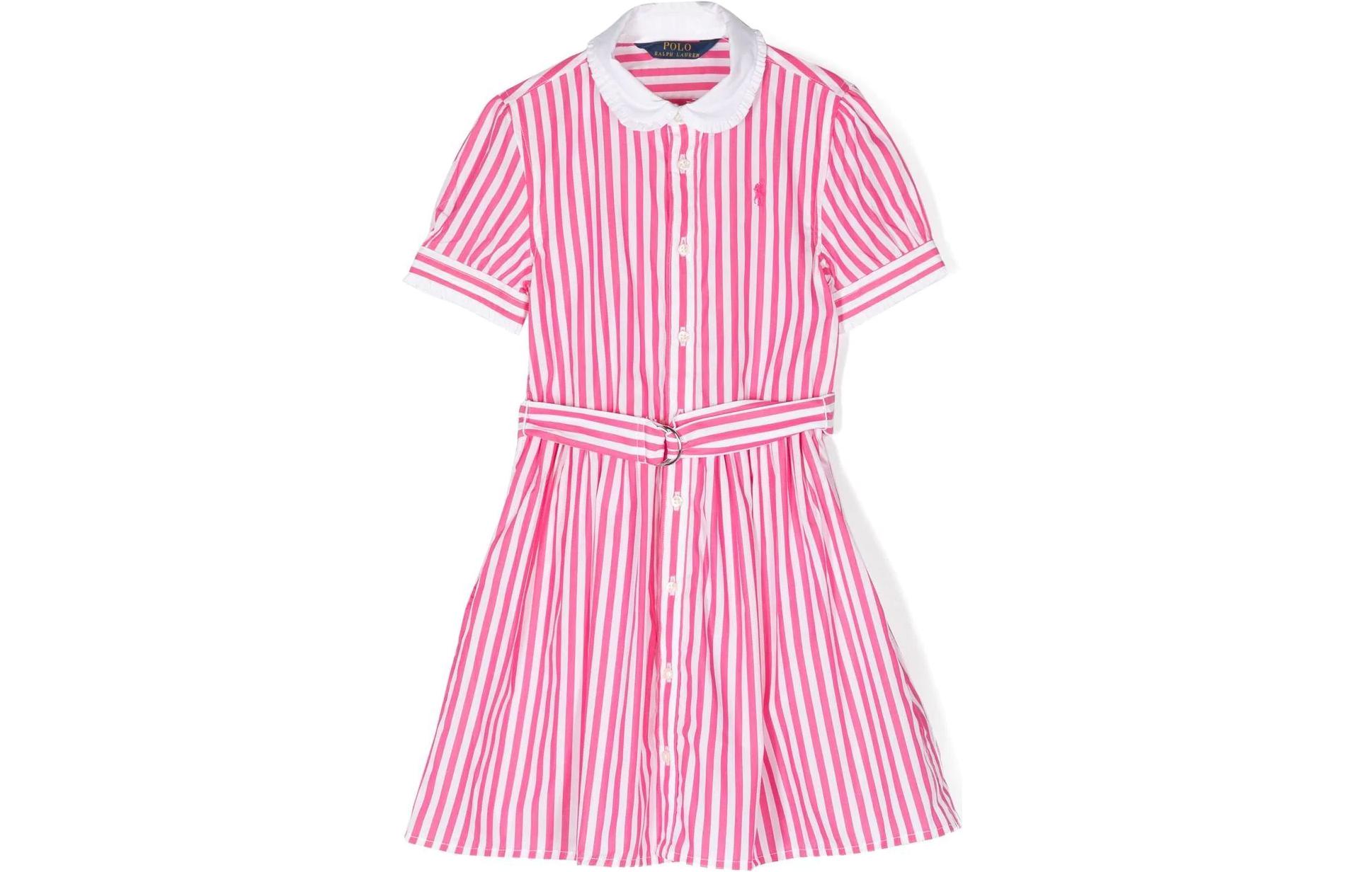 

Polo Ralph Lauren Платье с короткими рукавами, весна-лето 23, розовое, детское
