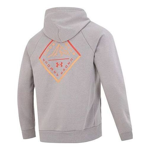 

Толстовка rival fleece mountain hoodie 'grey' Under Armour, серый