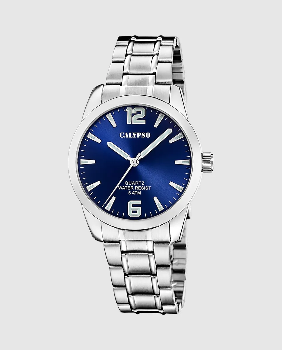 

K5866/3 Базовые мужские часы из серебристой стали Calypso, серебряный