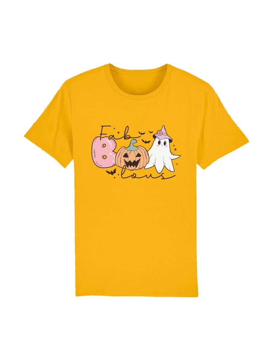 

Футболка F4NT4STIC Shirt Retro Halloween Fab Boo Lous, цвет yellow gold