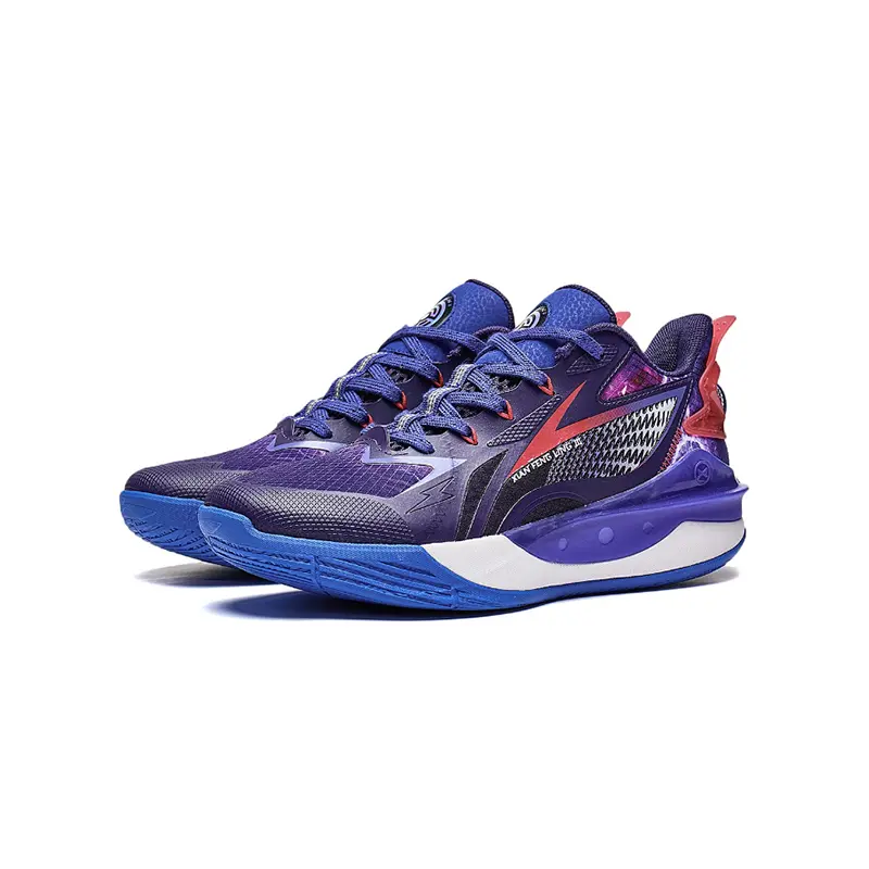 Баскетбольные кроссовки Pioneer Spirit TEAM3.0 для детей GS Low-top Star Glow Blue/black/cinnabar Red Lining Young, синий — фото 3