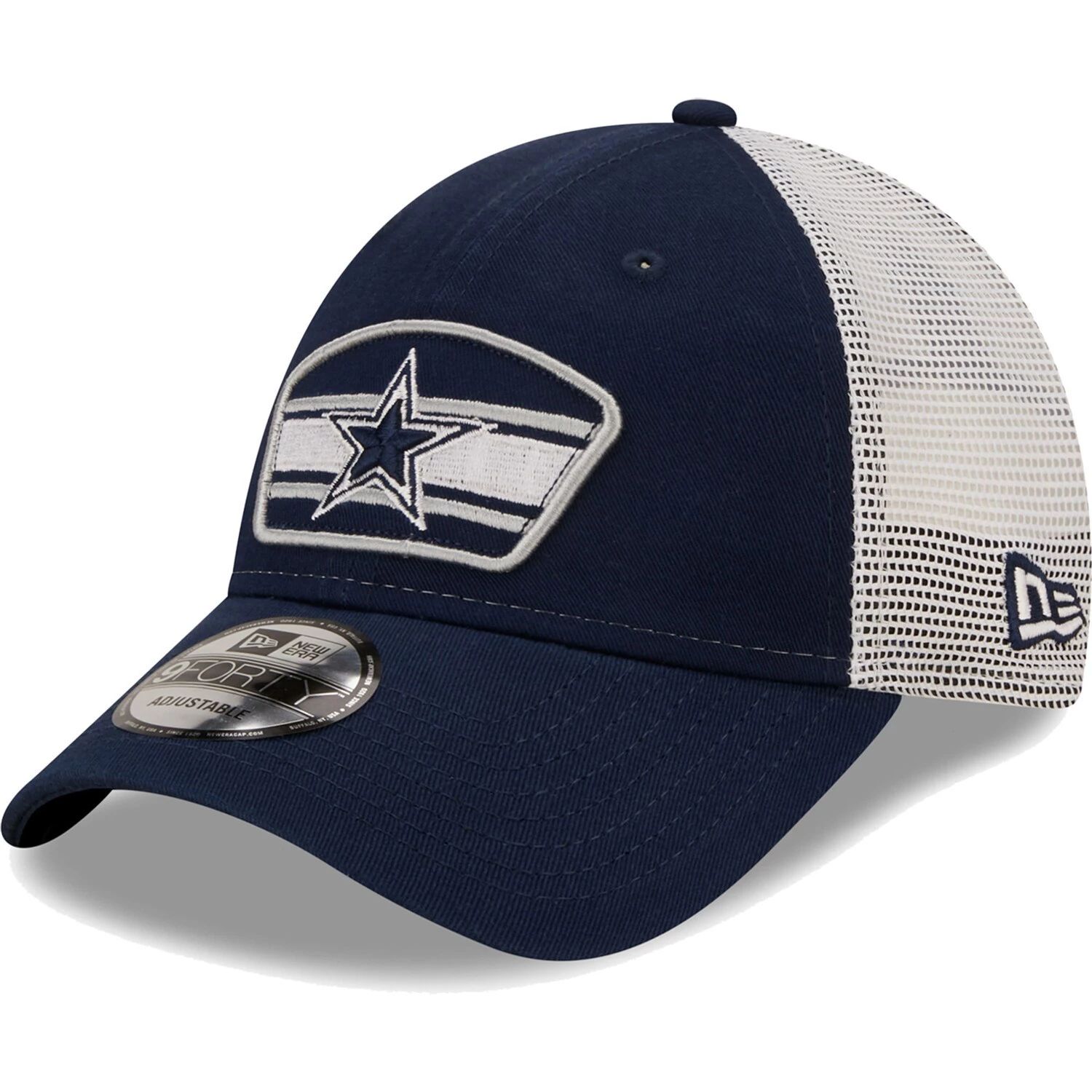 

Мужская кепка New Era темно-синего/белого цвета с логотипом Dallas Cowboys Trucker 9FORTY Snapback