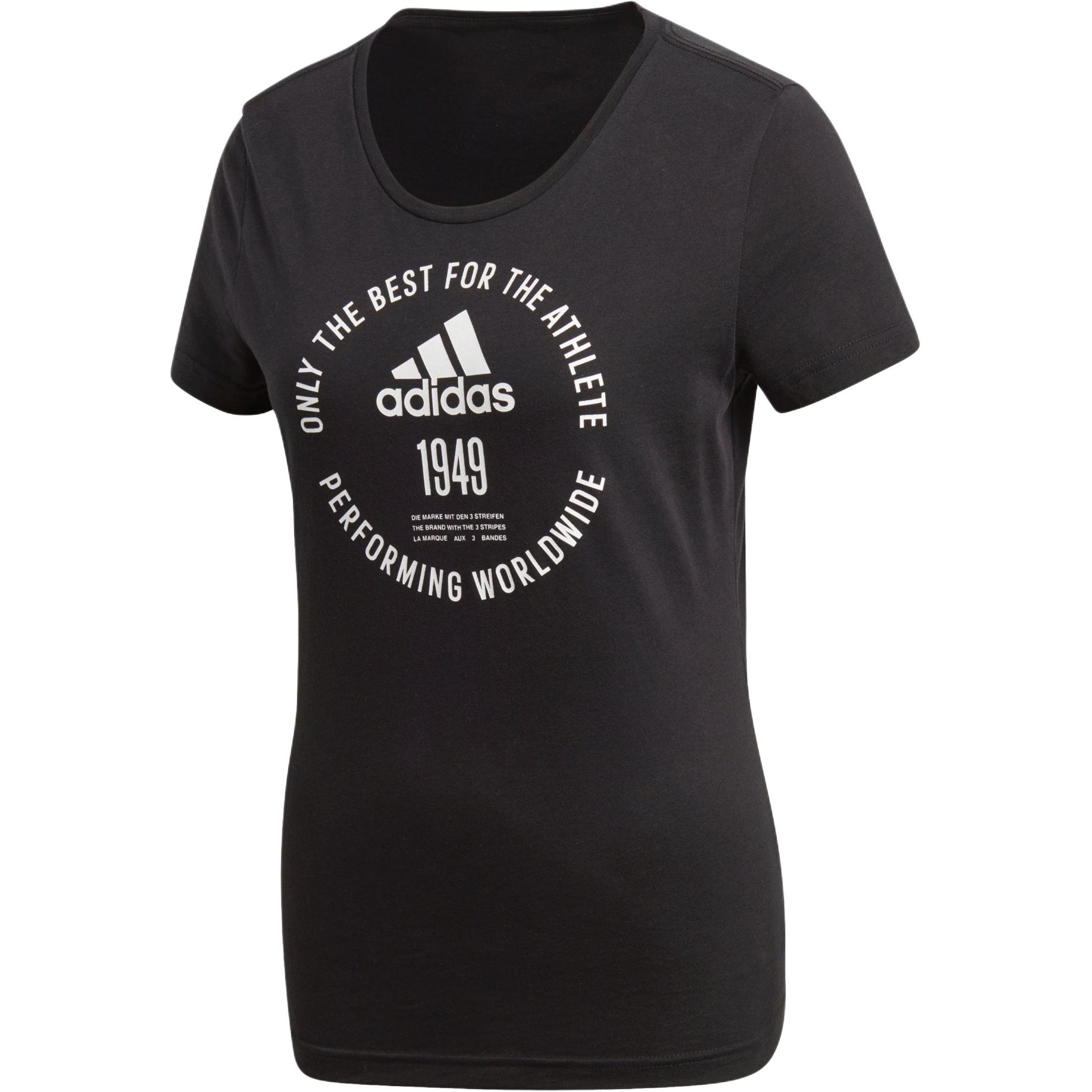 Adidas Футболка женская черная — фото 3