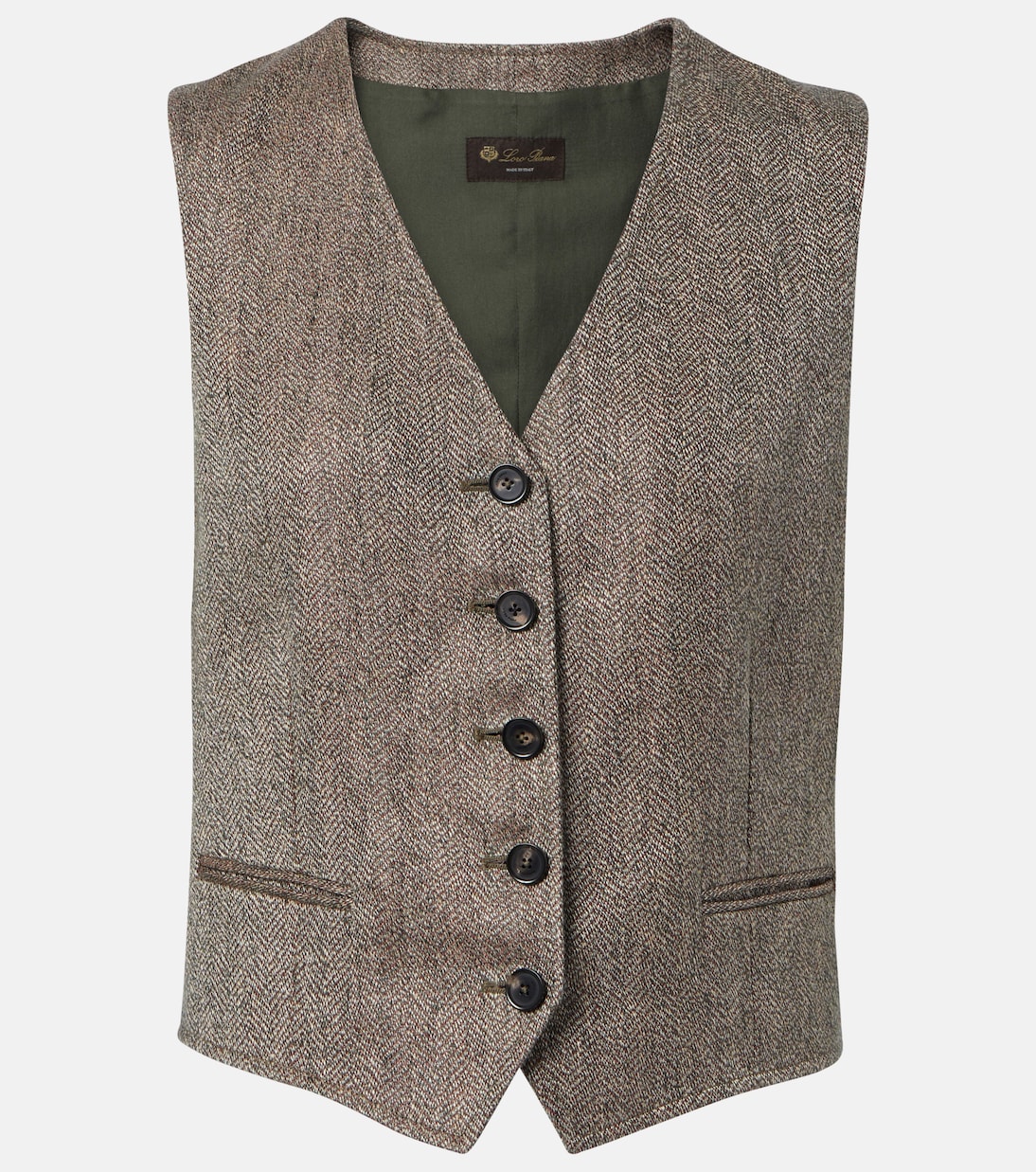 

Теодоро жилет из льна с шевроном Loro Piana, CHERRY WINE/CLEAR OY